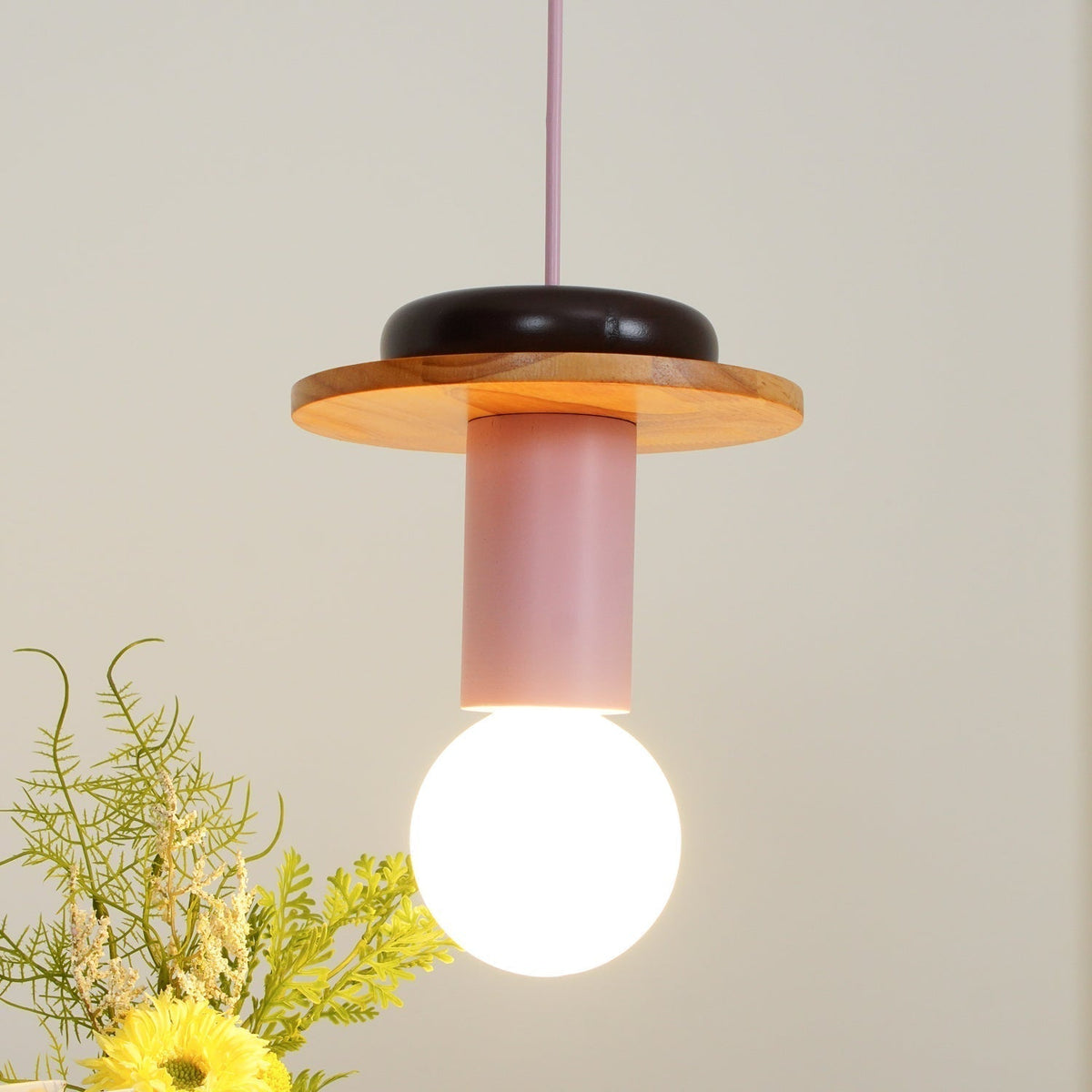 Suspension Kaléidoscope en bois et verre – vue 28