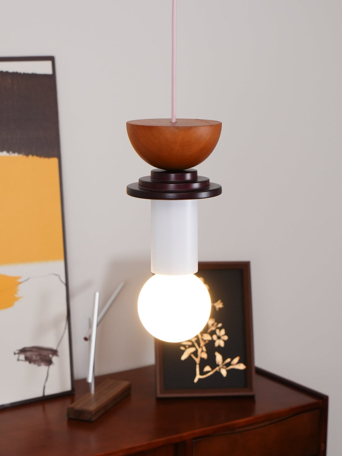 Suspension Kaléidoscope en bois et verre – vue 34