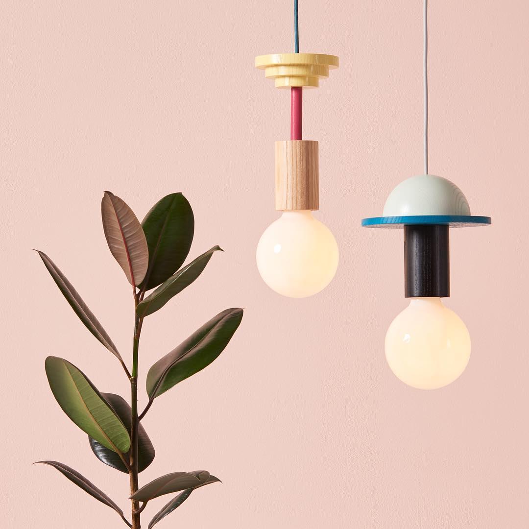 Suspension Kaléidoscope en bois et verre – vue 85