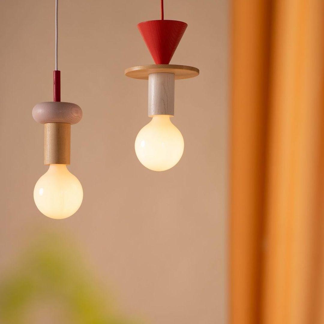 Suspension Kaléidoscope en bois et verre – vue 86