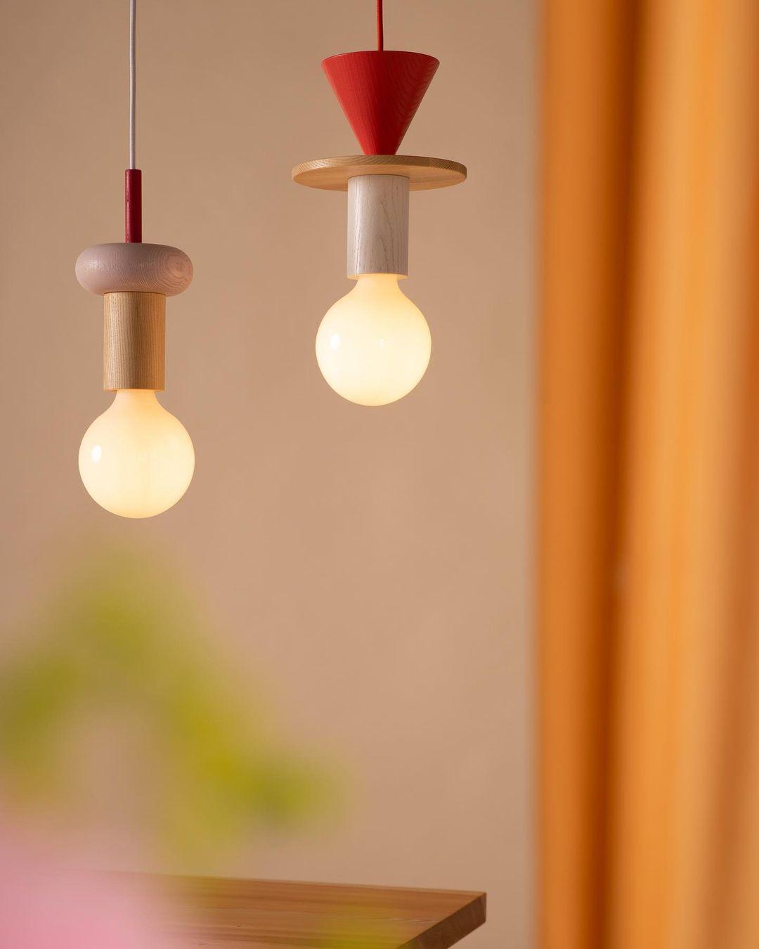 Suspension Kaléidoscope en bois et verre – vue 121