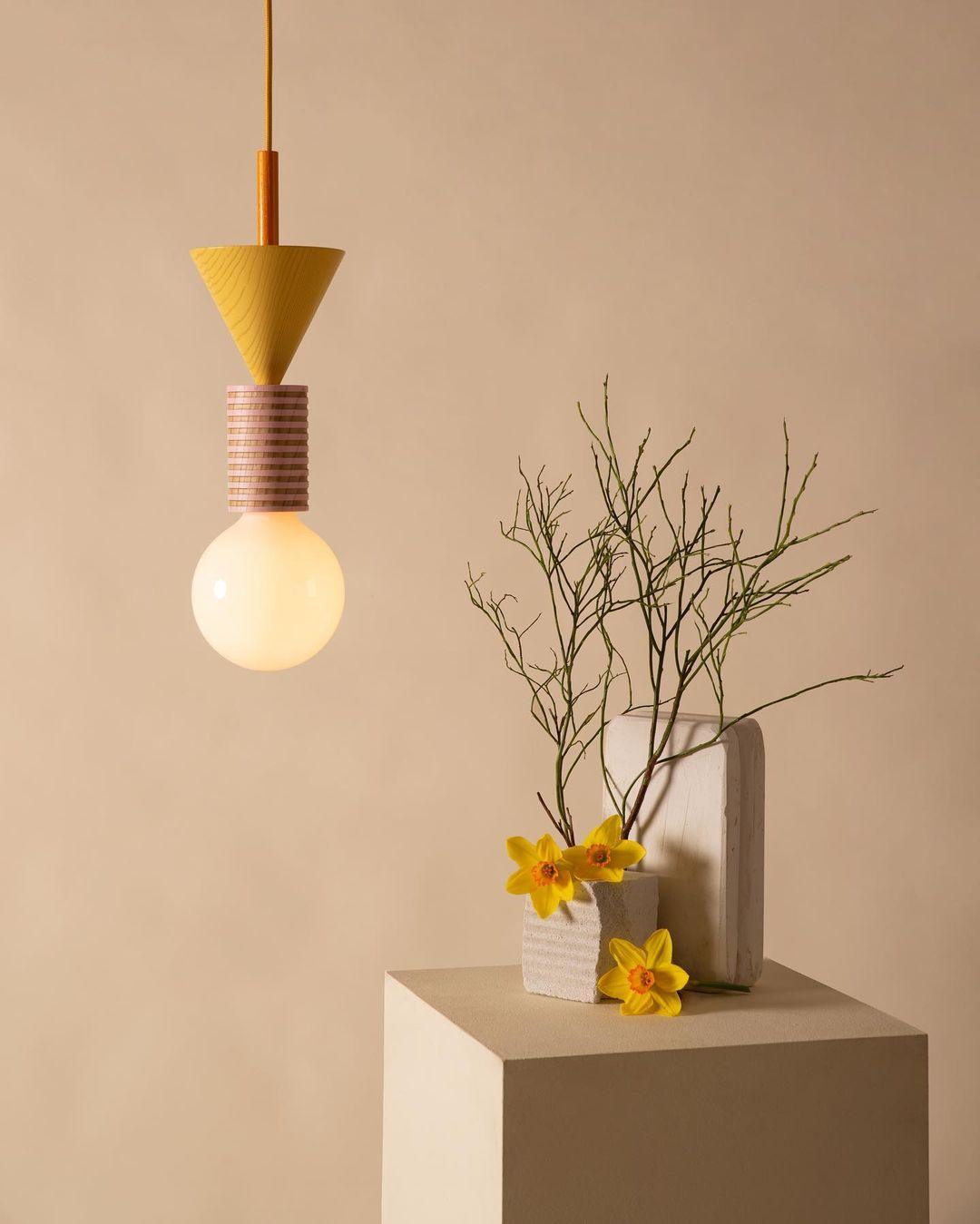 Suspension Kaléidoscope en bois et verre – vue 123