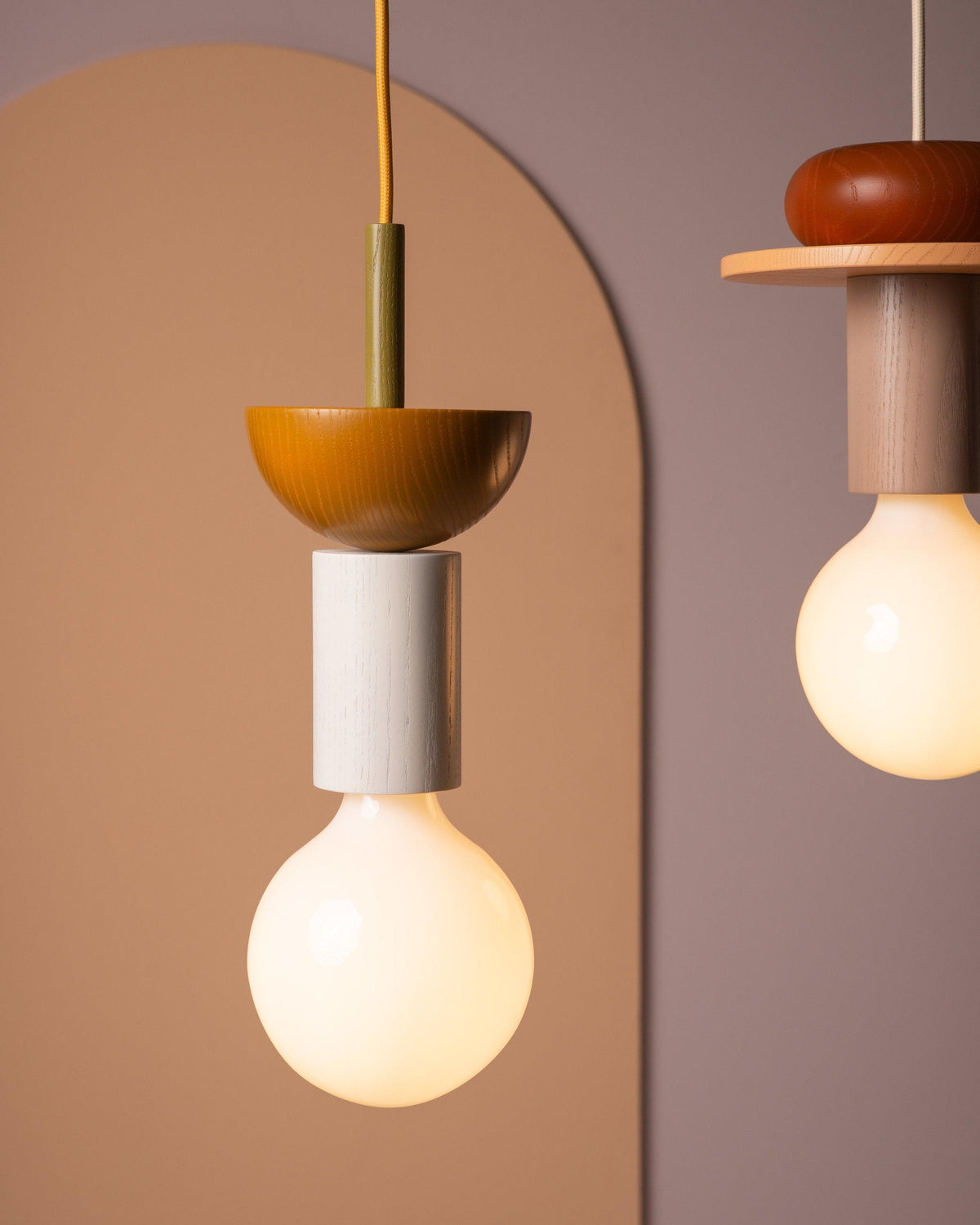 Suspension Kaléidoscope en bois et verre – vue 94