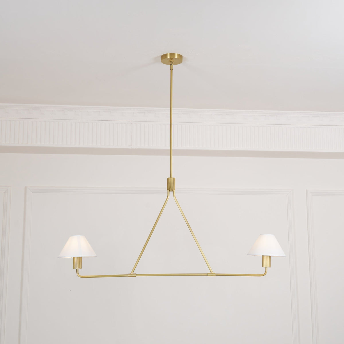 Lustre Bayonne en laiton et tissu – vue 72