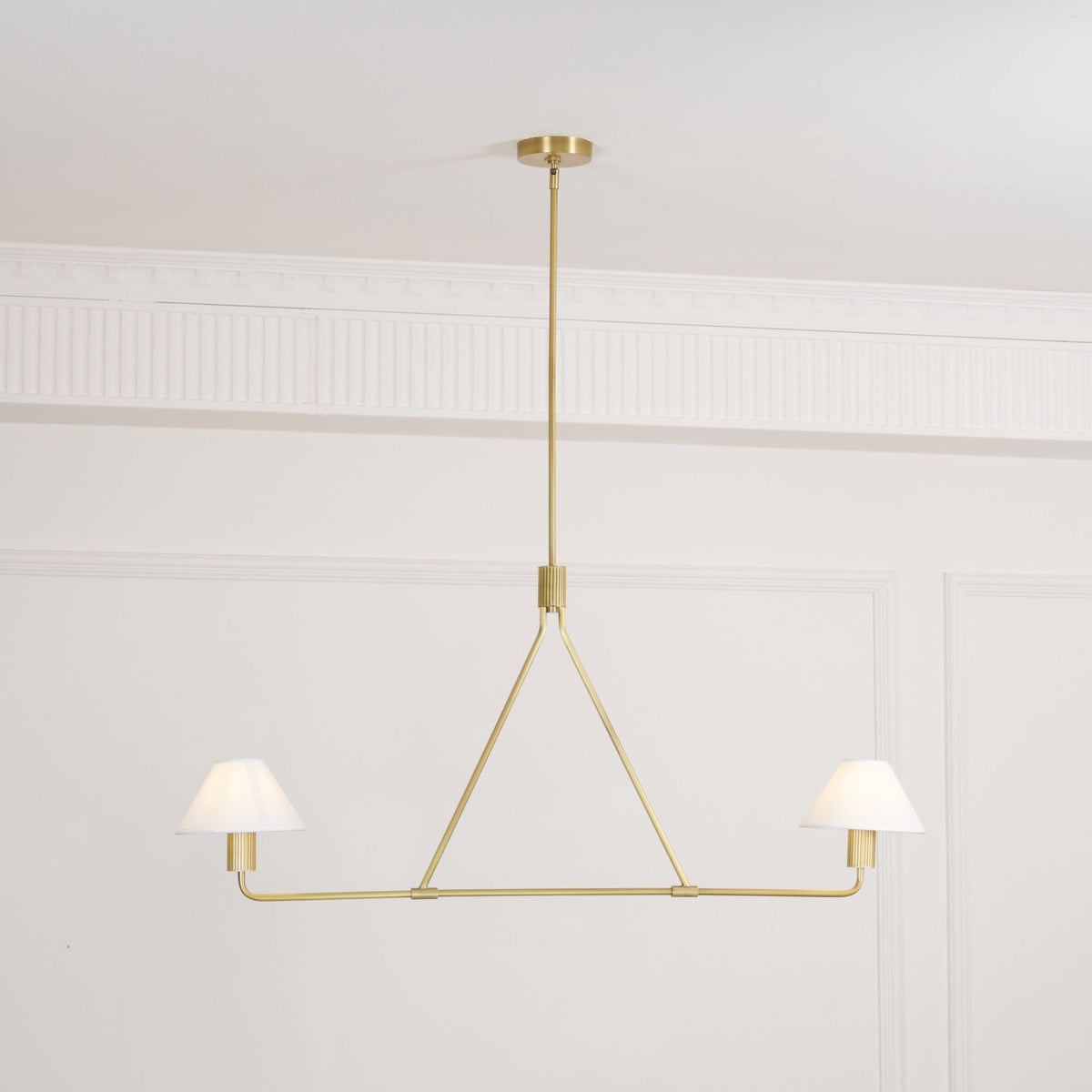 Lustre Bayonne en laiton et tissu – vue 73