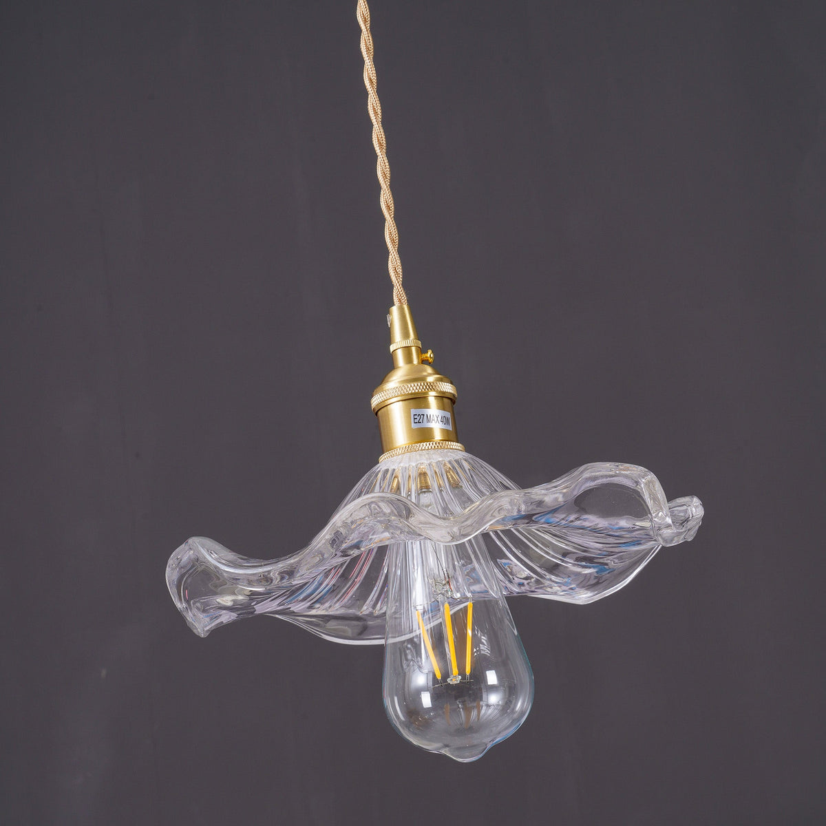 Suspension Arpège en verre et laiton – vue 14
