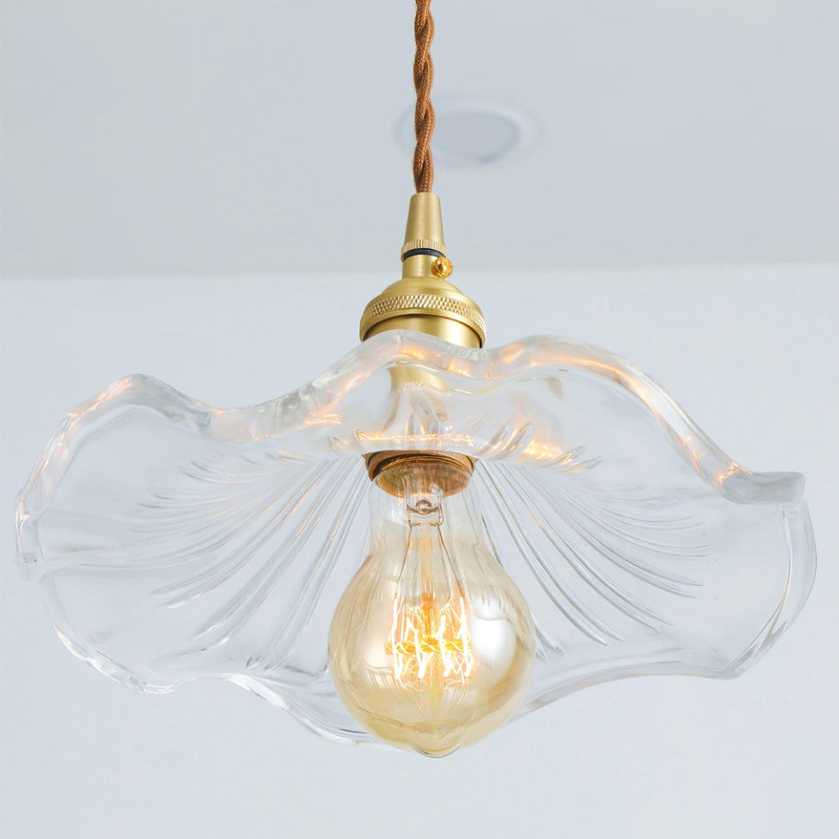 Suspension Arpège en verre et laiton – vue 5