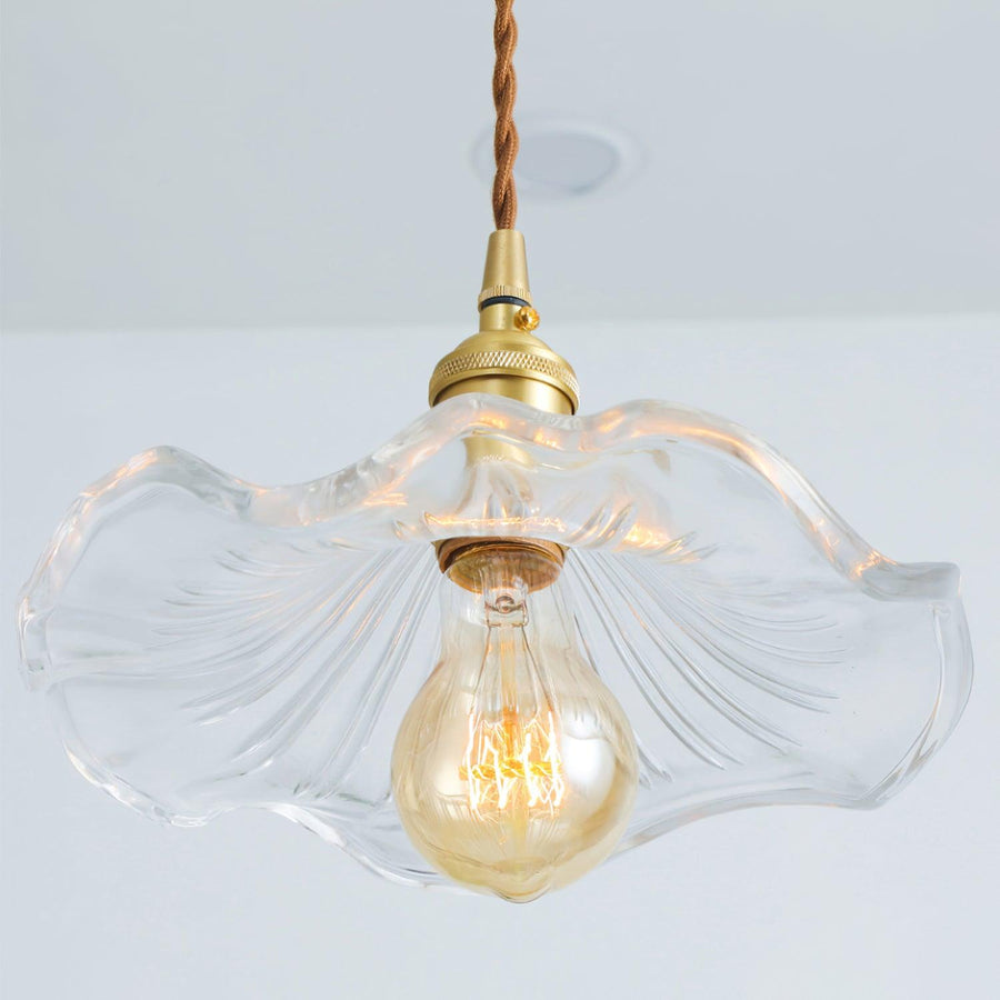Suspension Arpège en verre et laiton – vue 5