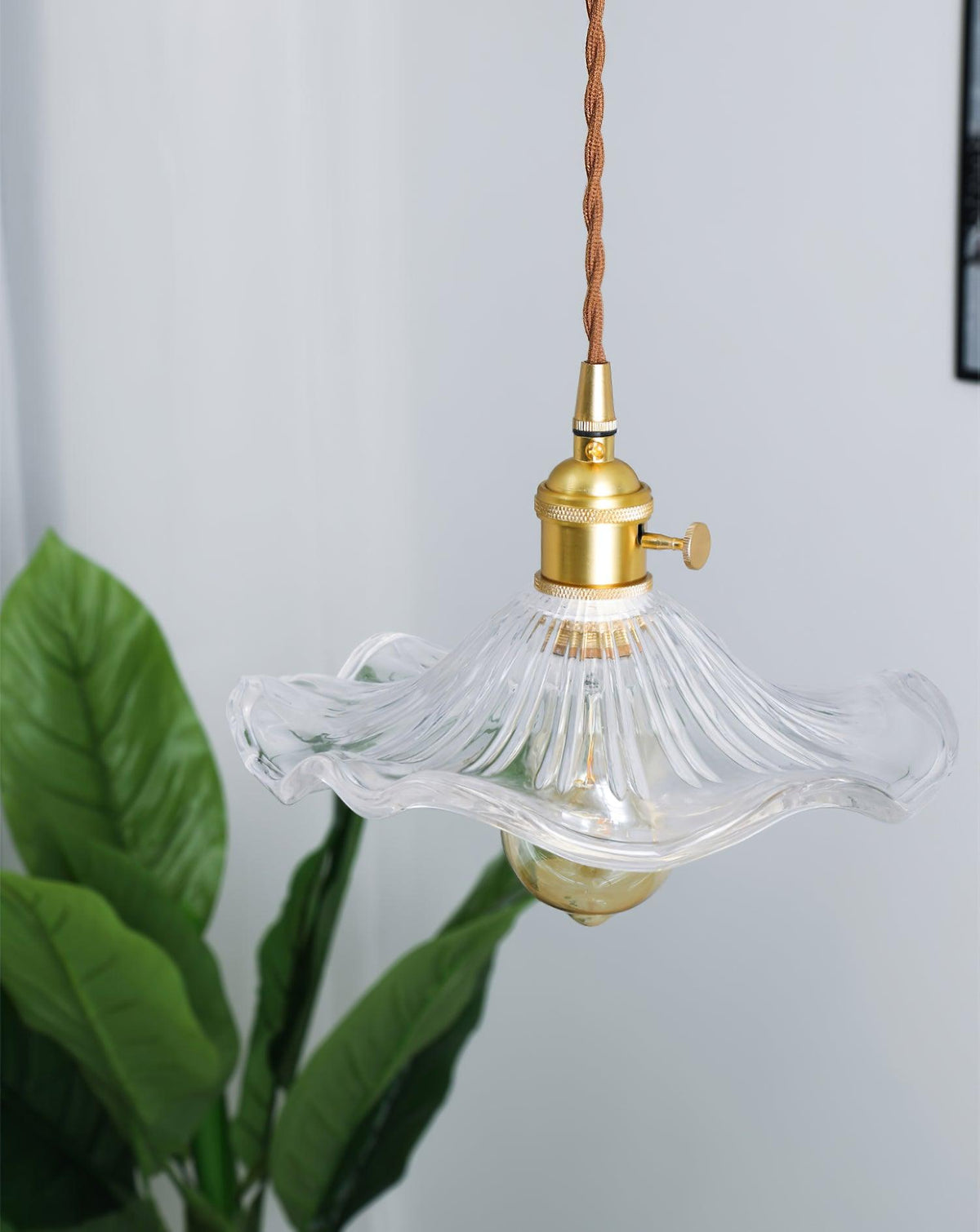 Suspension Arpège en verre et laiton – vue 11
