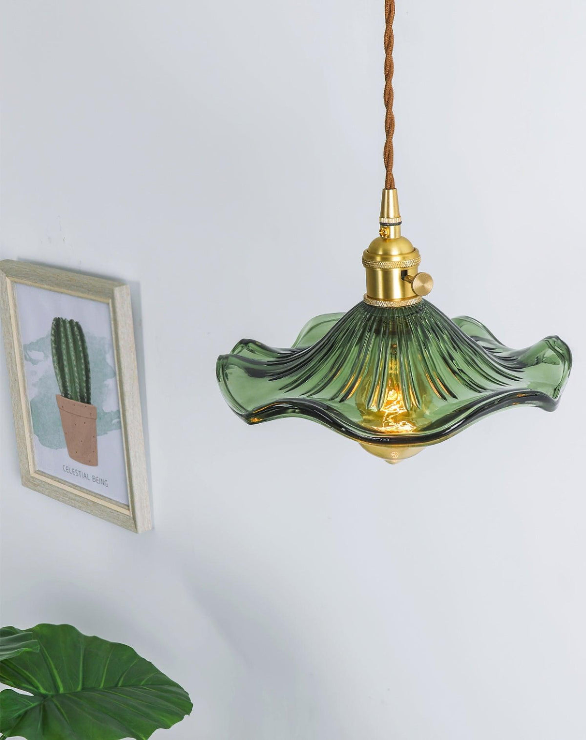 Suspension Arpège en verre et laiton – vue 13
