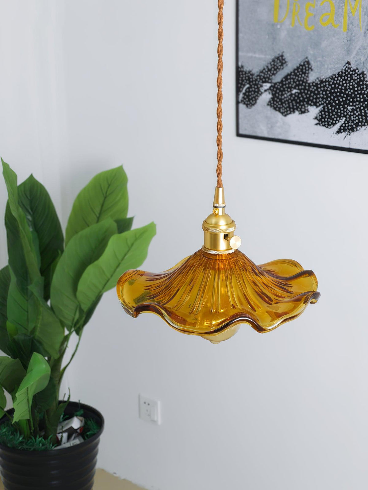 Suspension Arpège en verre et laiton – vue 15