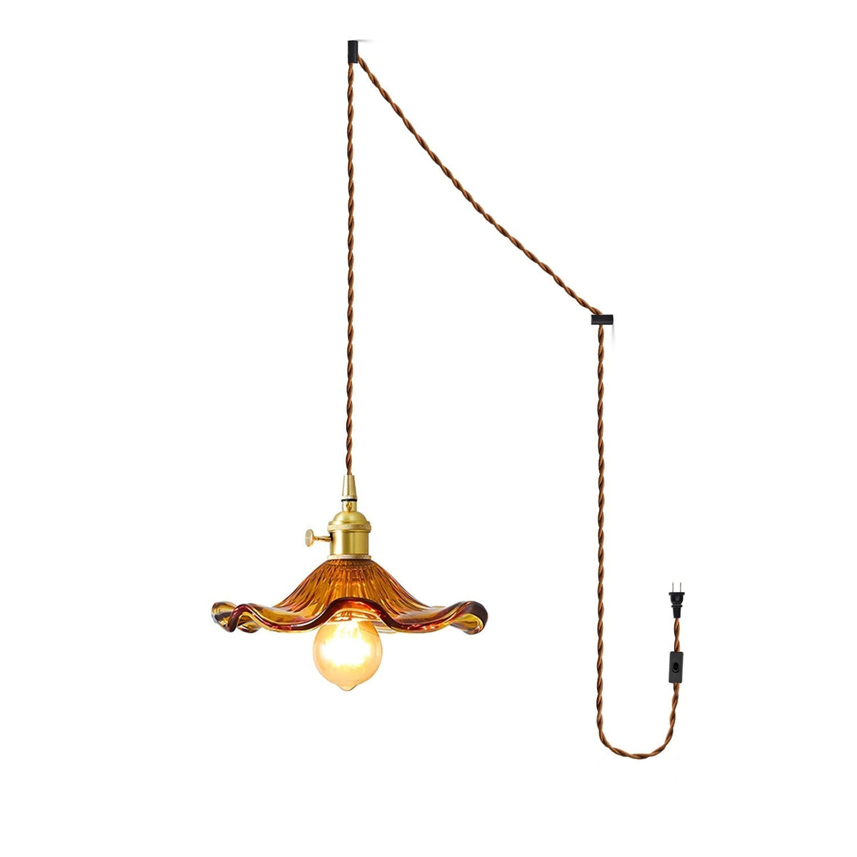 Suspension Arpège en verre et laiton – vue 50