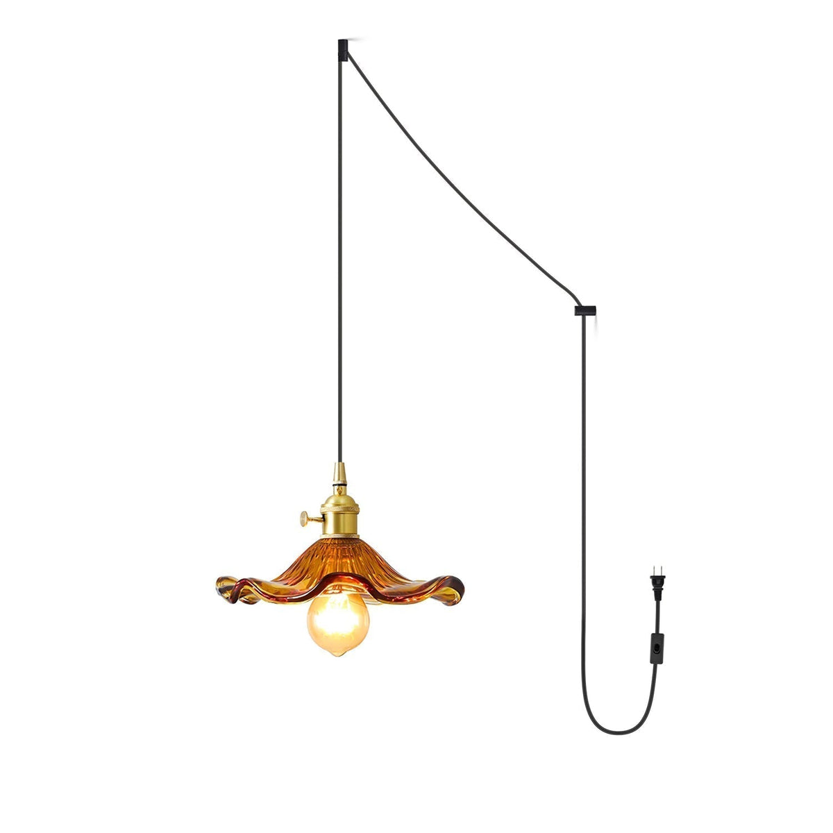 Suspension Arpège en verre et laiton – vue 48