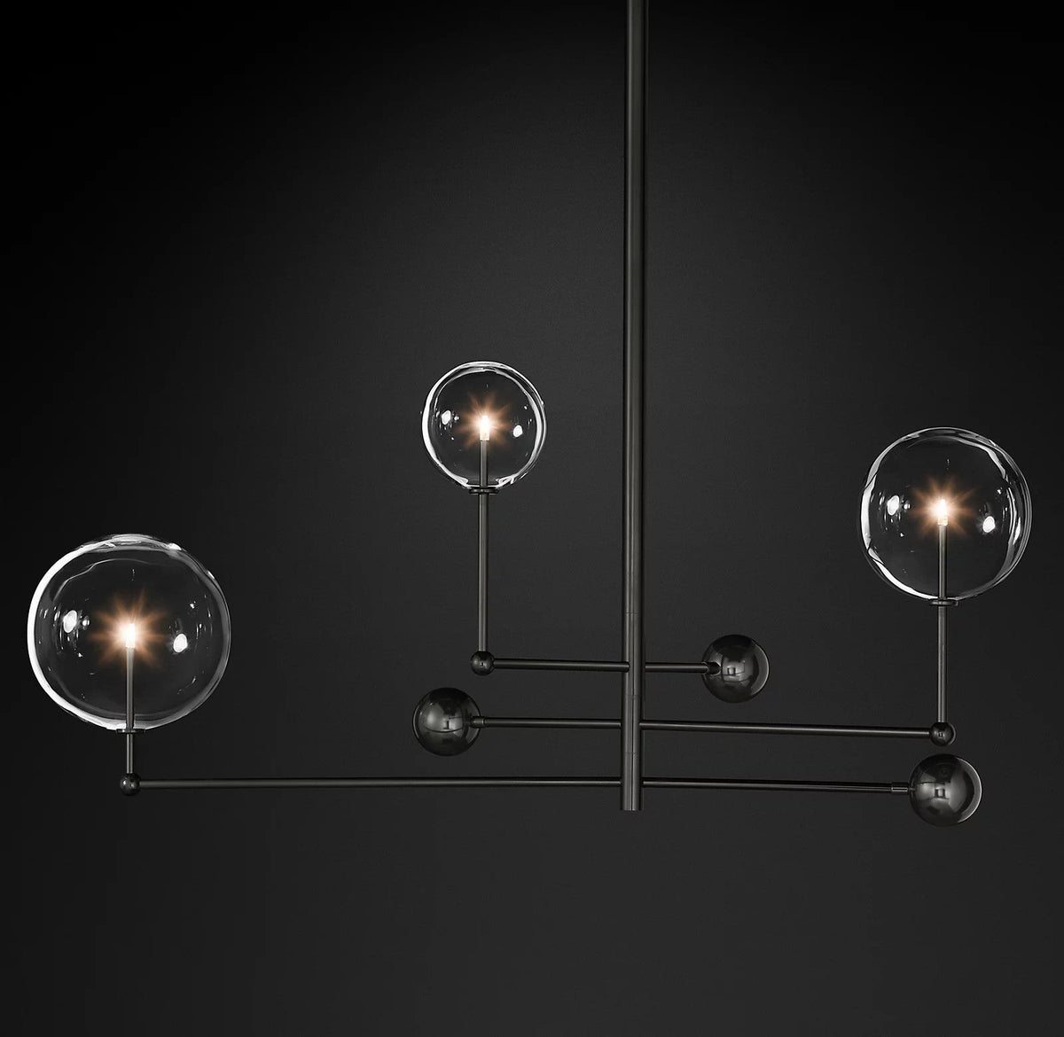 Lustre Boudoir en verre et métal – vue 41