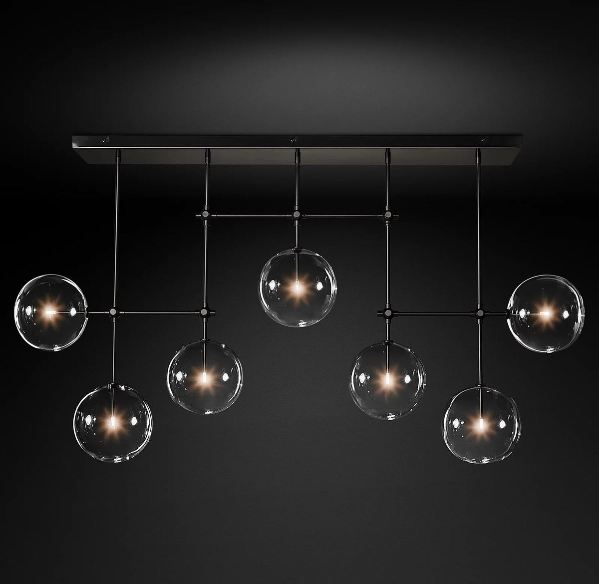 Lustre Boudoir en verre et métal – vue 33