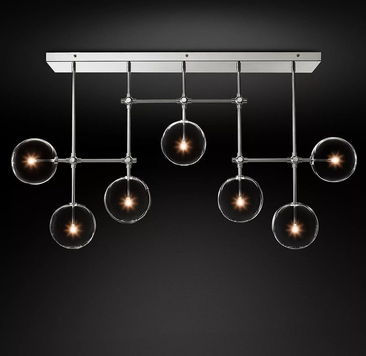Lustre Boudoir en verre et métal – vue 32