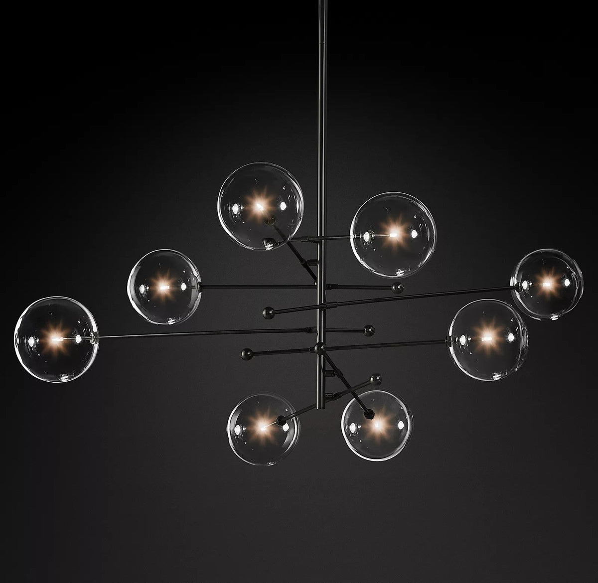 Lustre Boudoir en verre et métal – vue 35