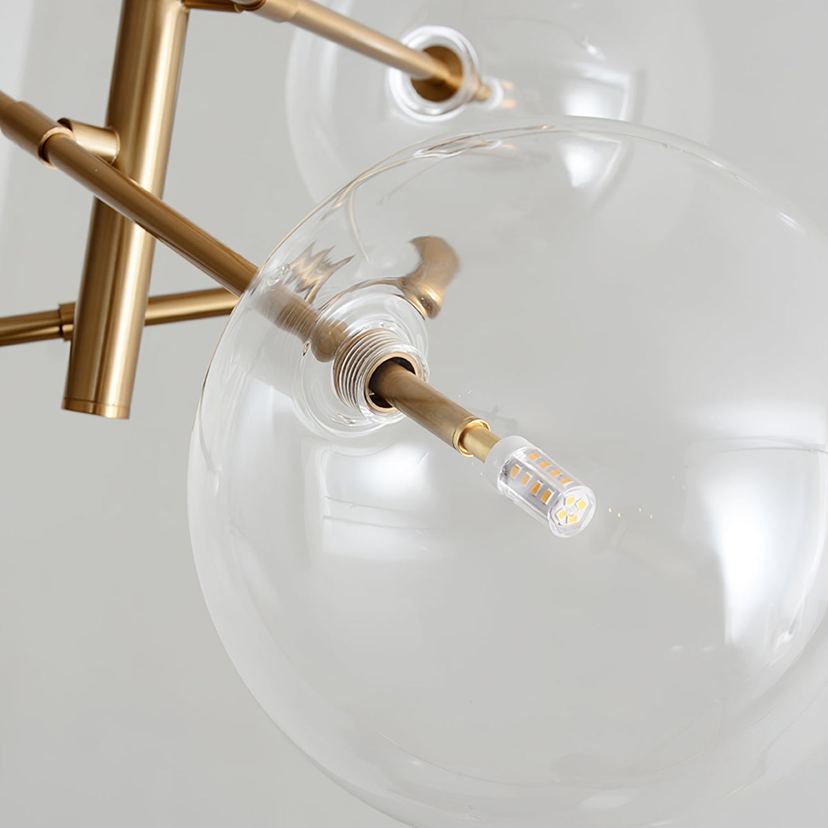 Lustre Boudoir en verre et métal – vue 13