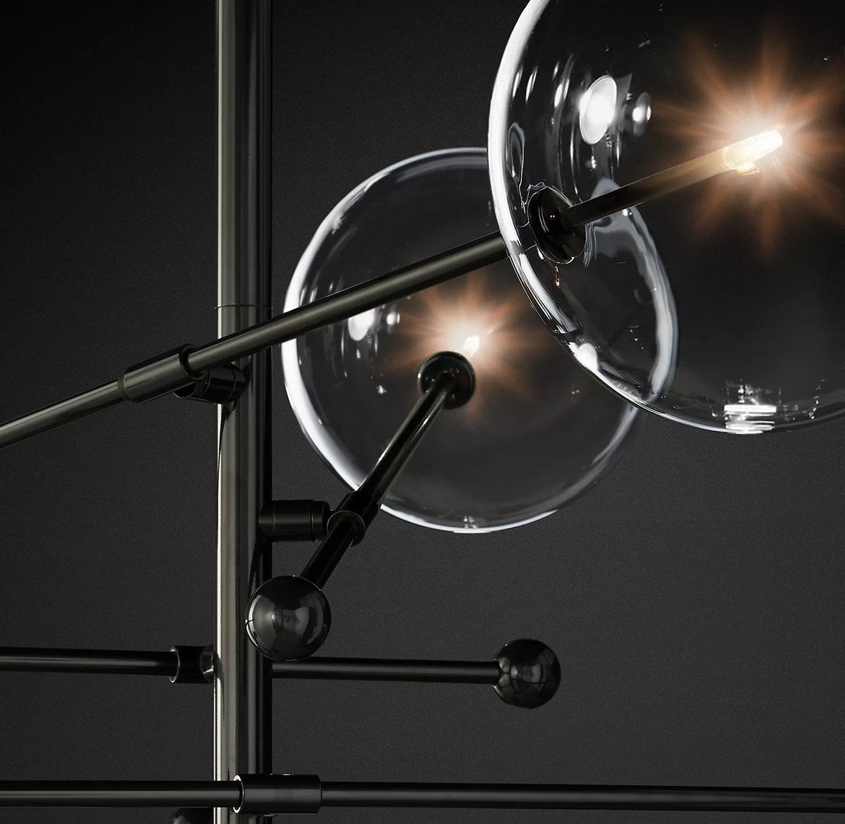 Lustre Boudoir en verre et métal – vue 50