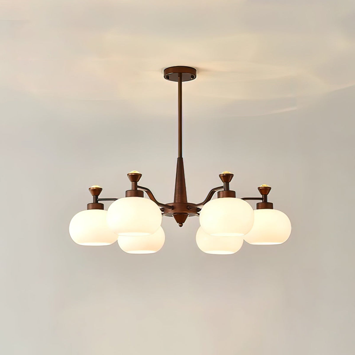 Lustre Cerfeuil en verre et métal – vue 6