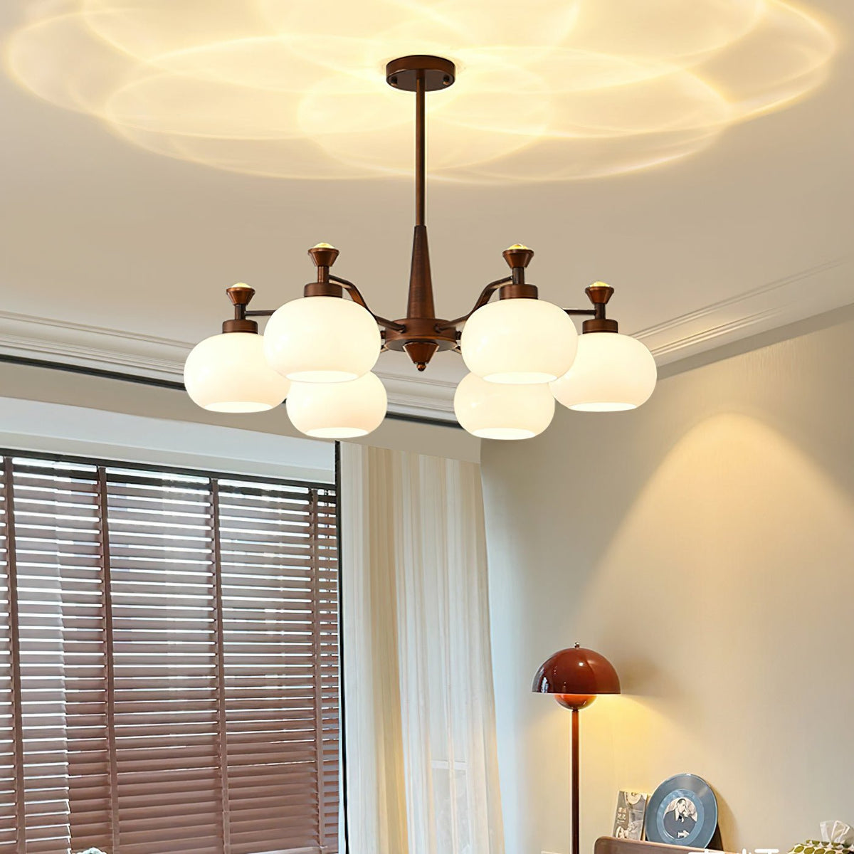 Lustre Cerfeuil en verre et métal – vue 13