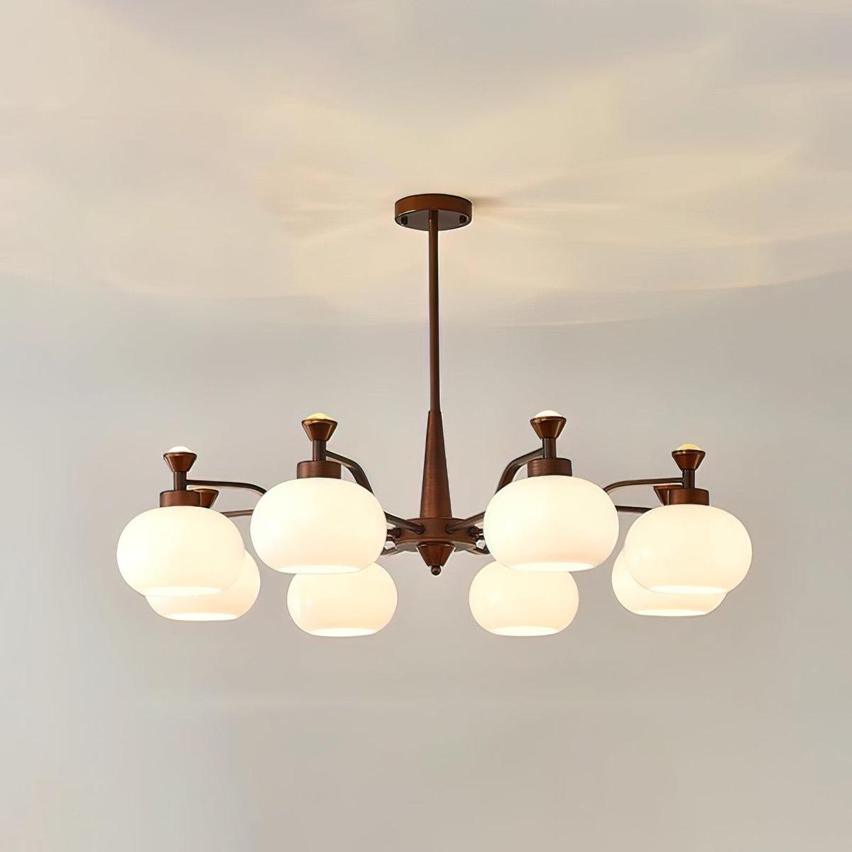 Lustre Cerfeuil en verre et métal – vue 3