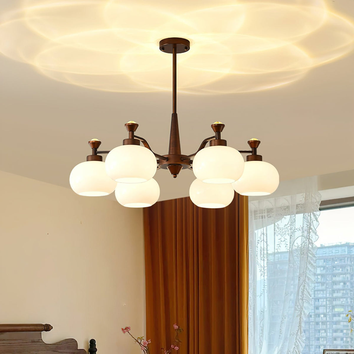 Lustre Cerfeuil en verre et métal – vue 14
