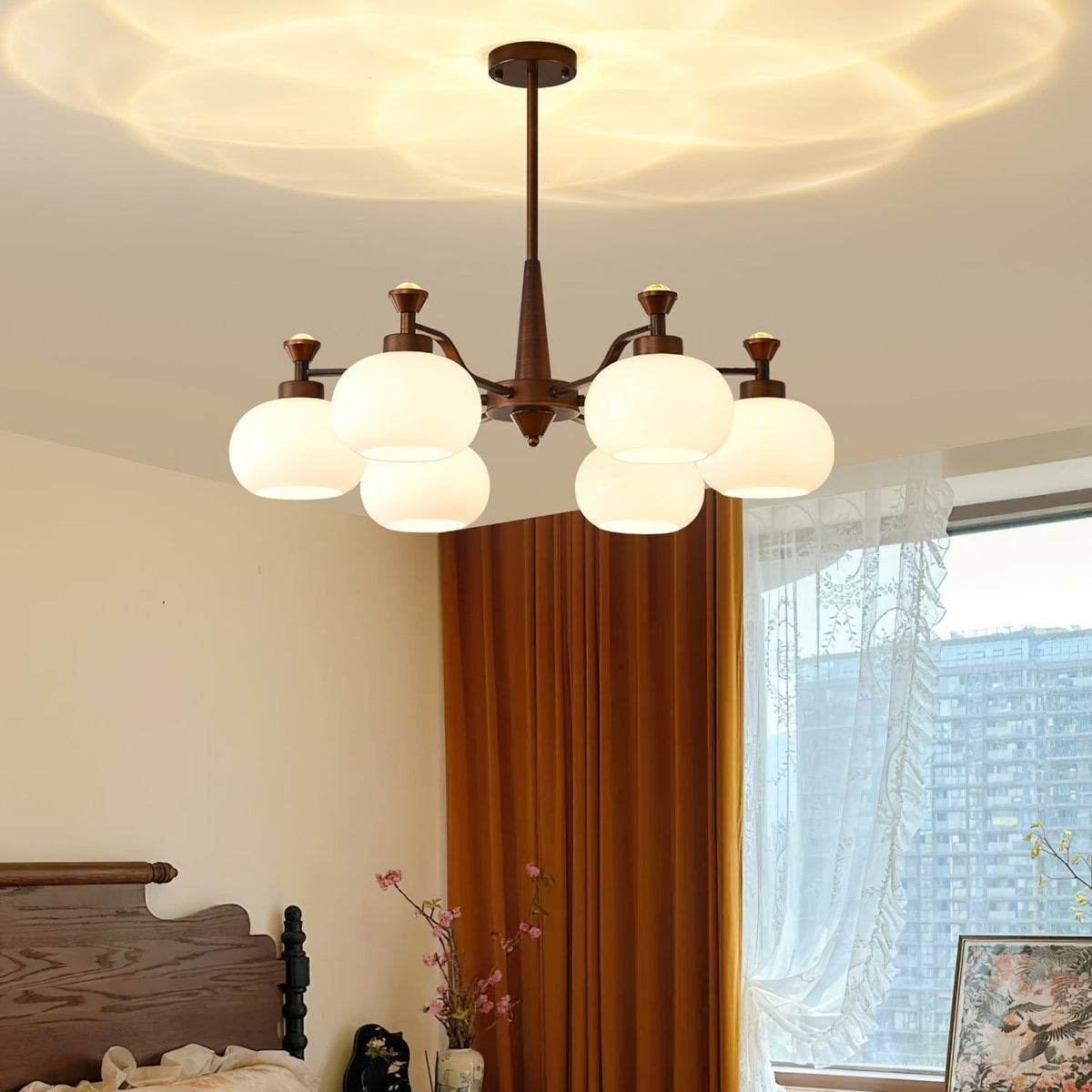 Lustre Cerfeuil en verre et métal – vue 12