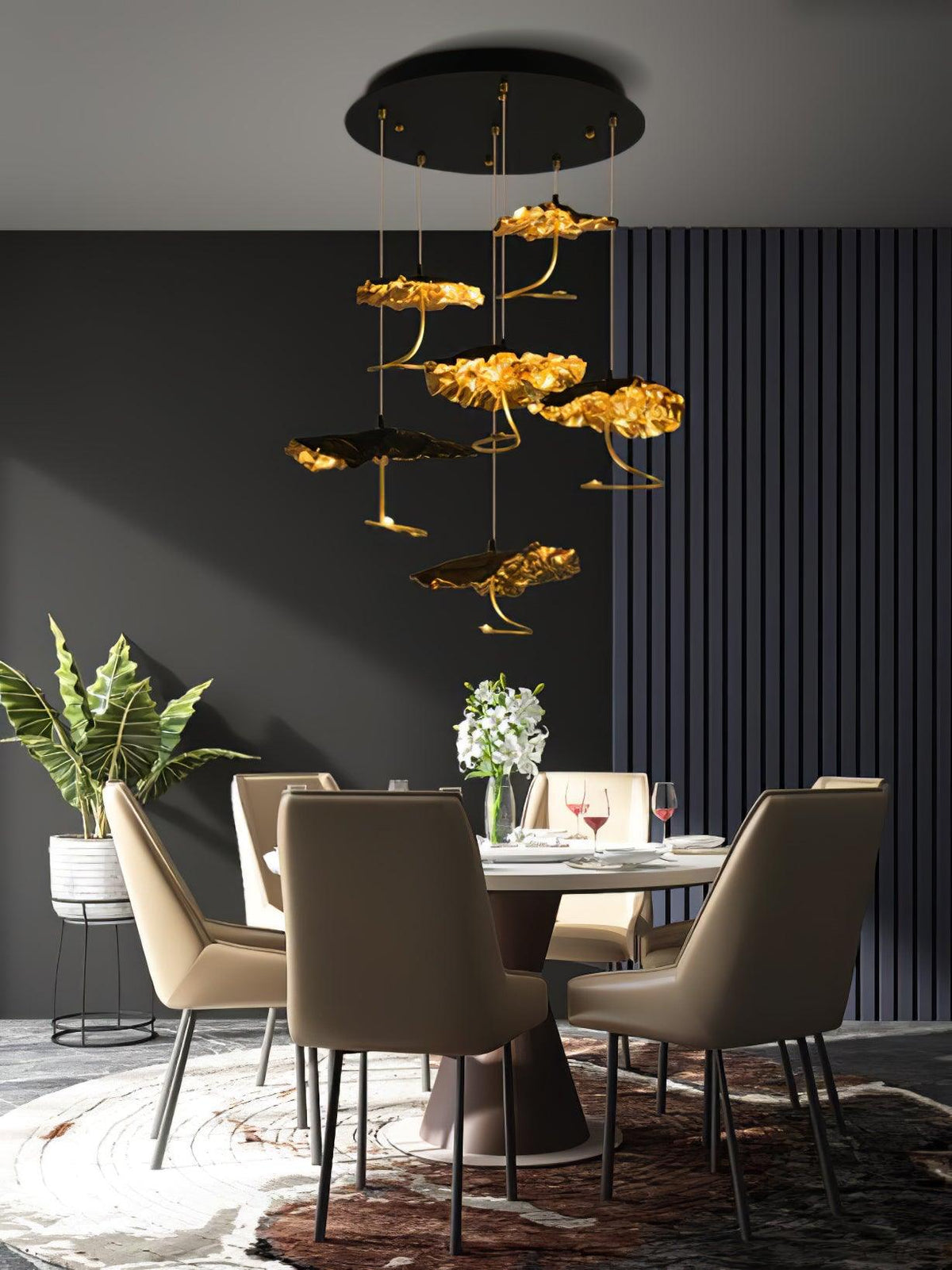 Lustre Joséphine en laiton – vue 9