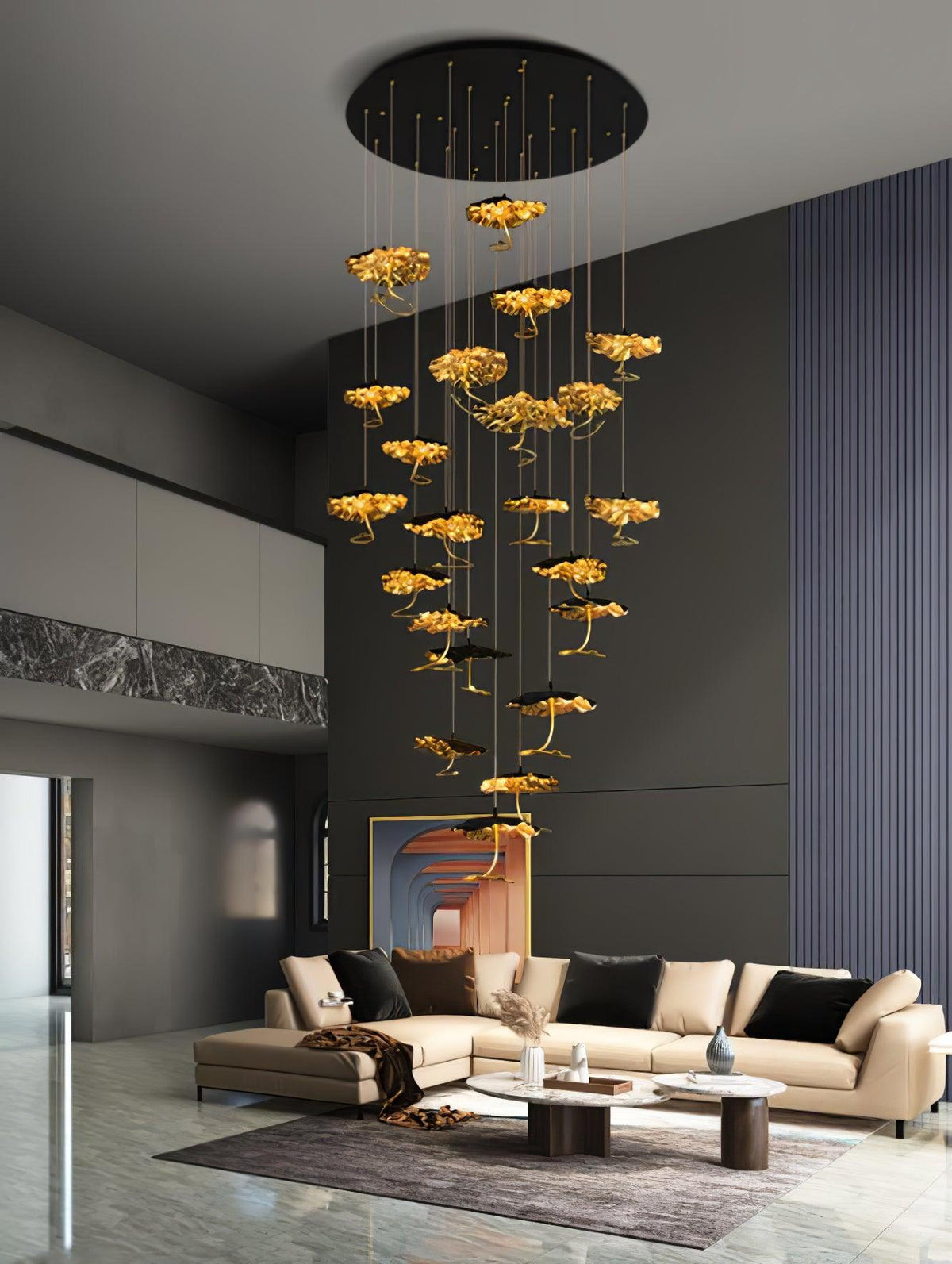 Lustre Joséphine en laiton – vue 10