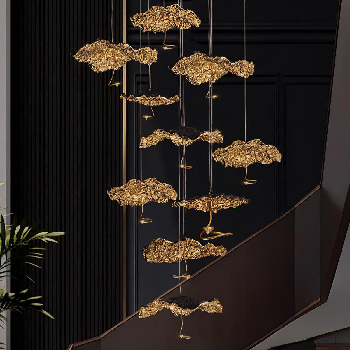 Lustre Joséphine en laiton – vue 15