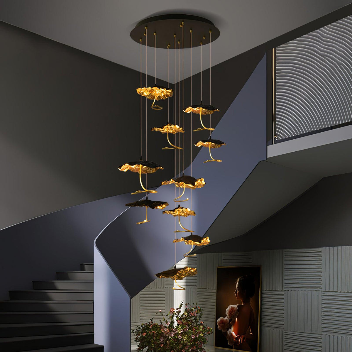 Lustre Joséphine en laiton – vue 36