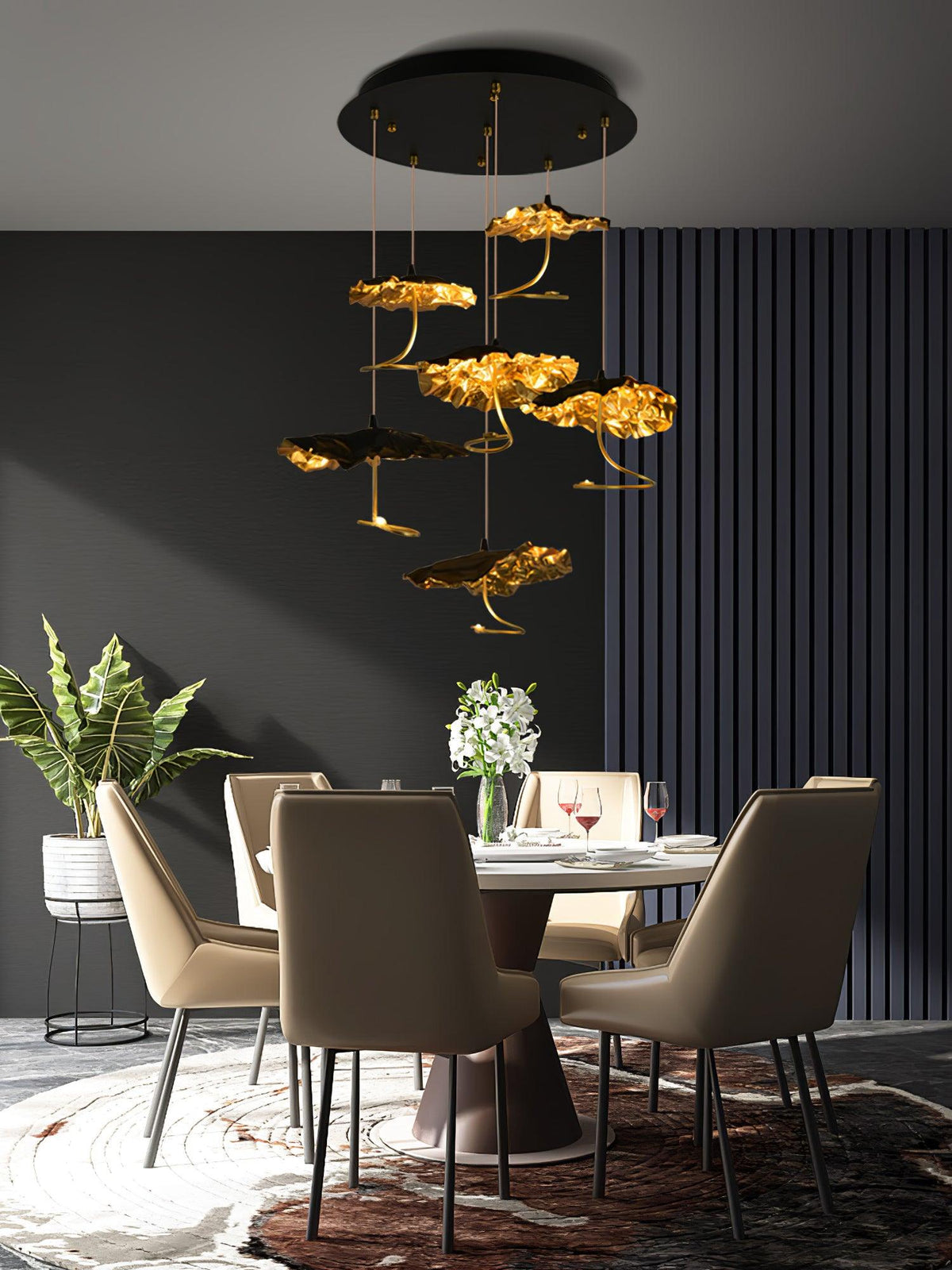 Lustre Joséphine en laiton – vue 16