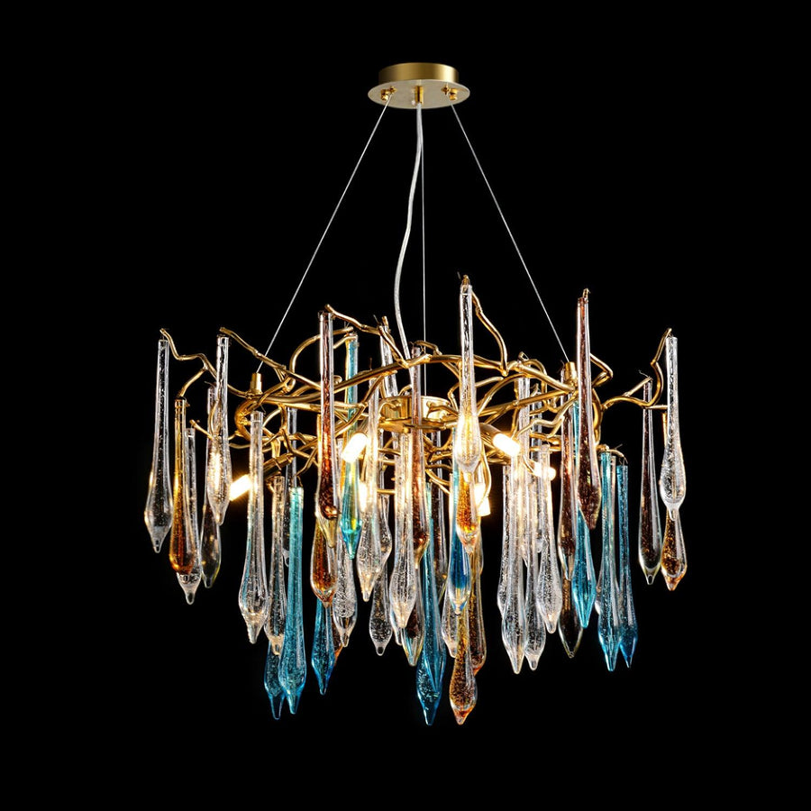 Lustre Canopus en verre et fer – vue 2