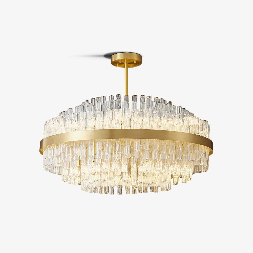 Lustre Hespéride en verre et fer – vue 8
