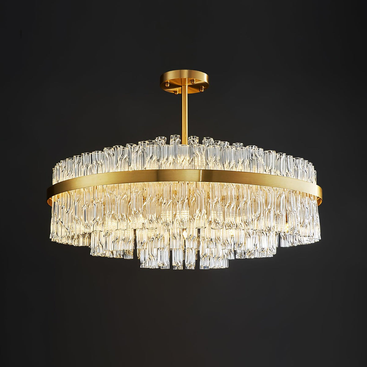 Lustre Hespéride en verre et fer – vue 6