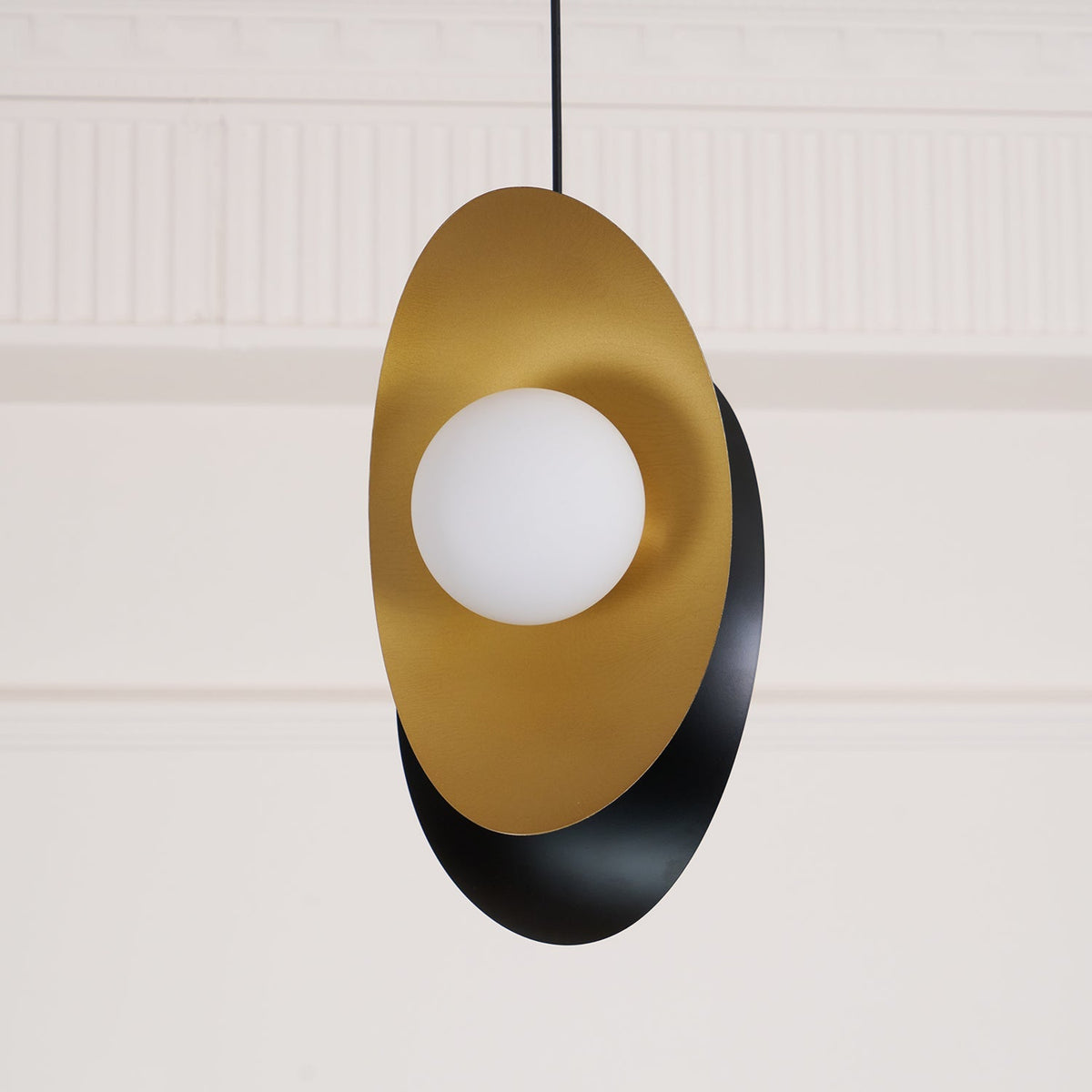 Suspension Manoir en verre et métal – vue 7