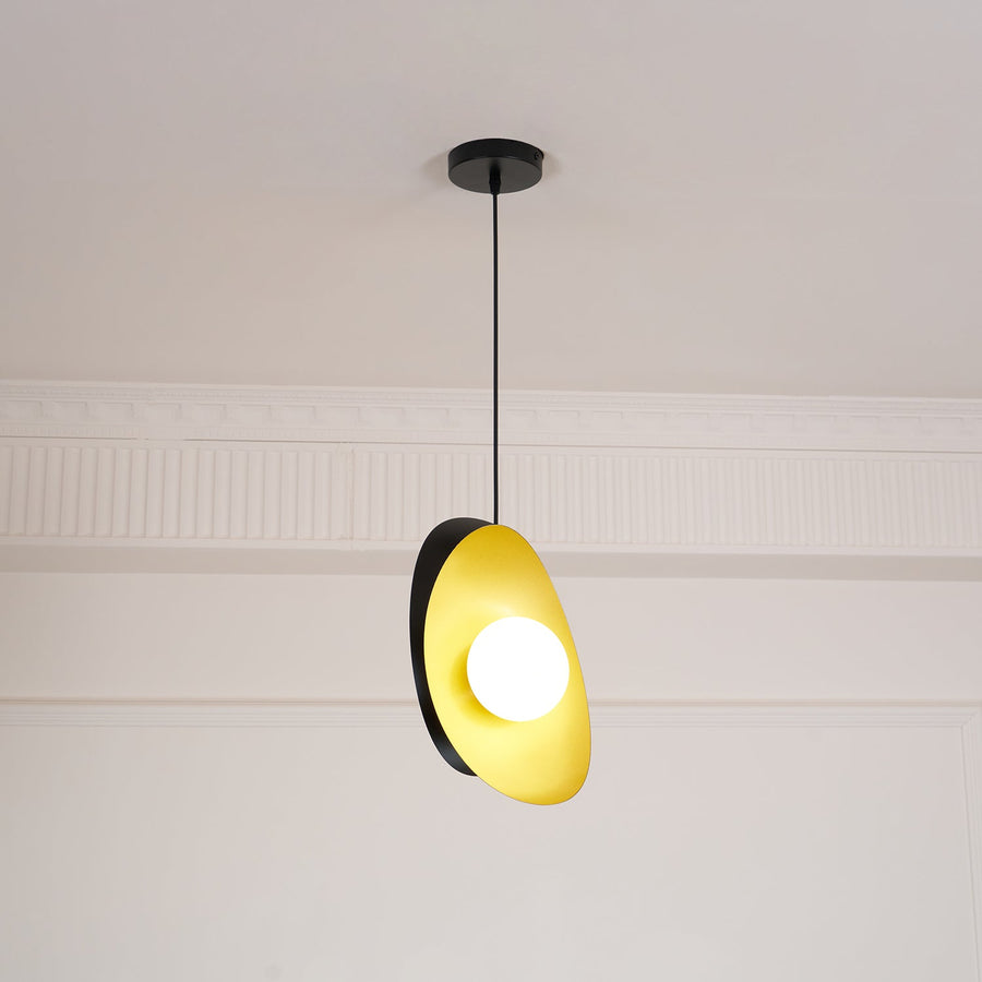 Suspension Manoir en verre et métal – vue 3