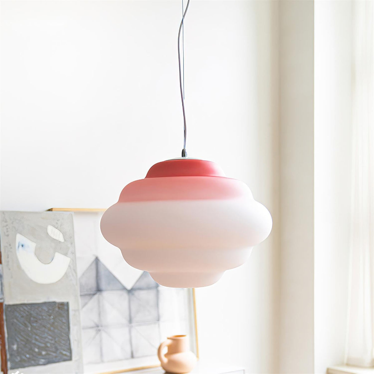 Suspension Lorette en verre et métal – vue 20