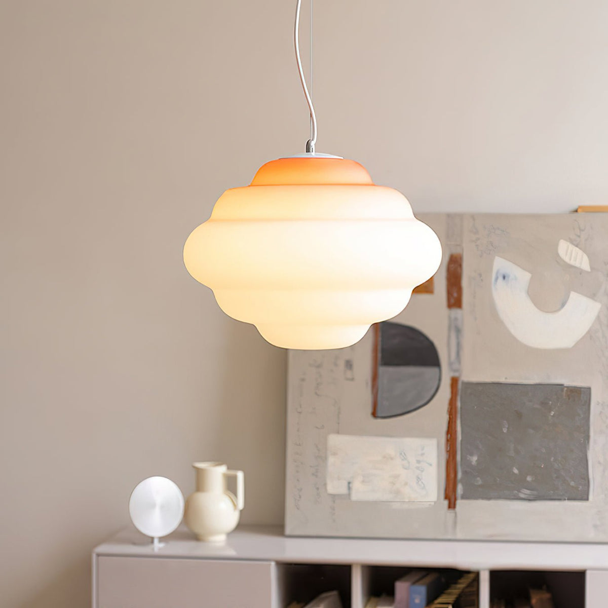 Suspension Lorette en verre et métal – vue 16