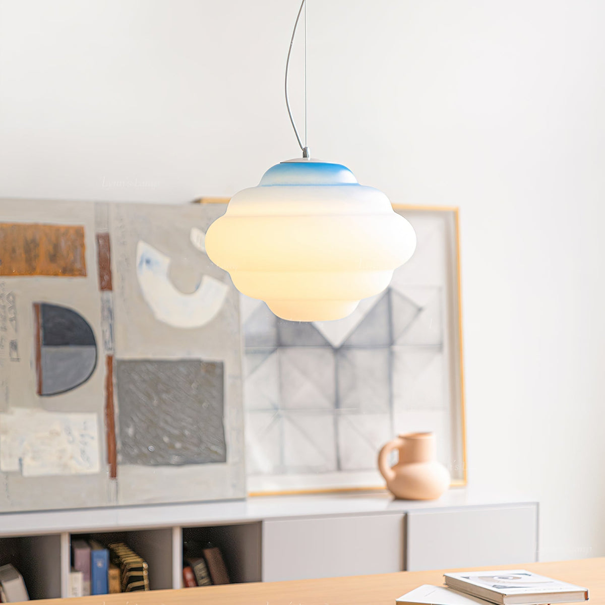 Suspension Lorette en verre et métal – vue 12
