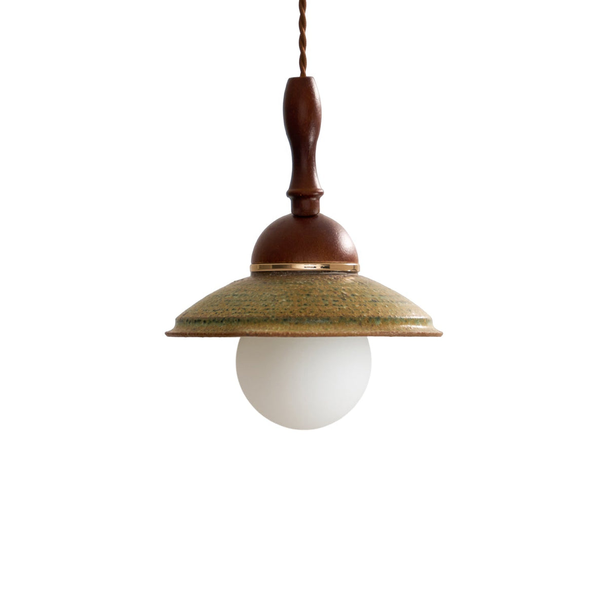 Suspension Pinède en céramique et bois – vue 2