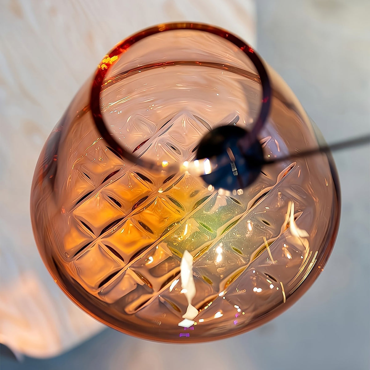 Suspension Florentine en verre et métal – vue 10