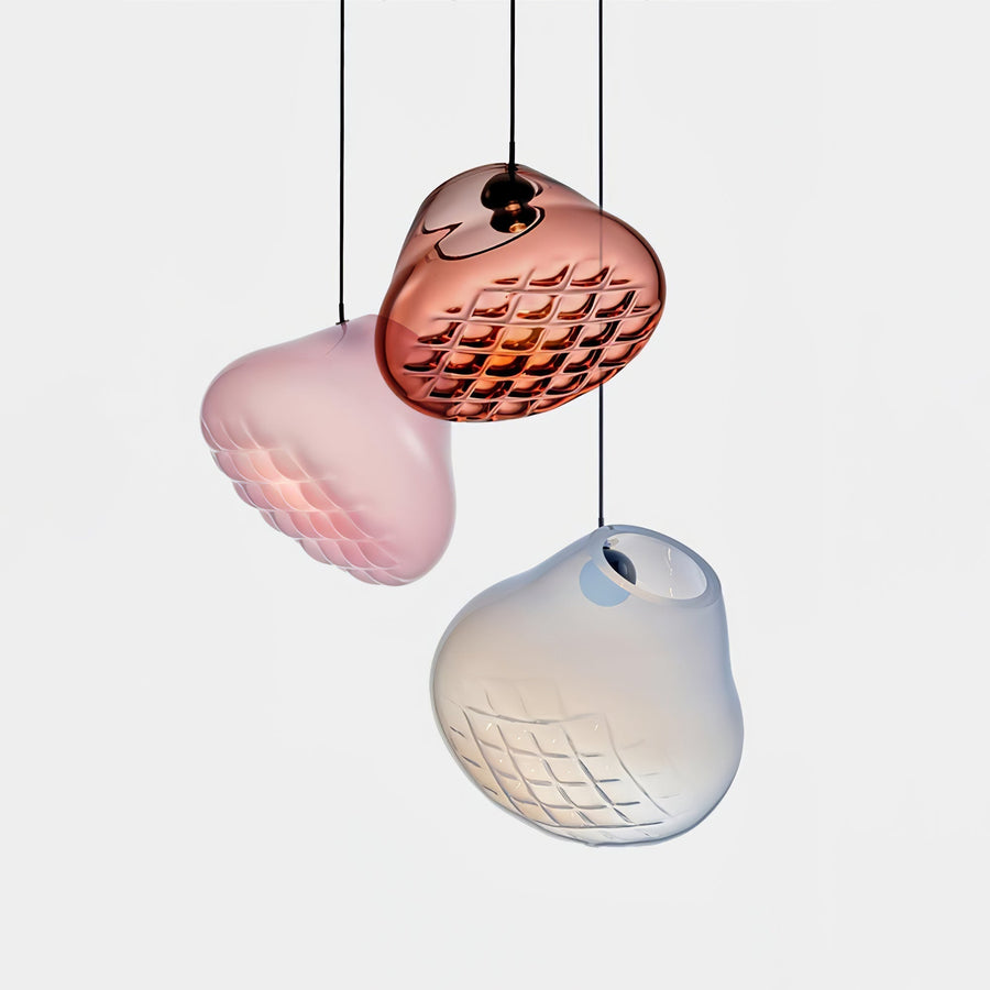 Suspension Florentine en verre et métal – vue 2