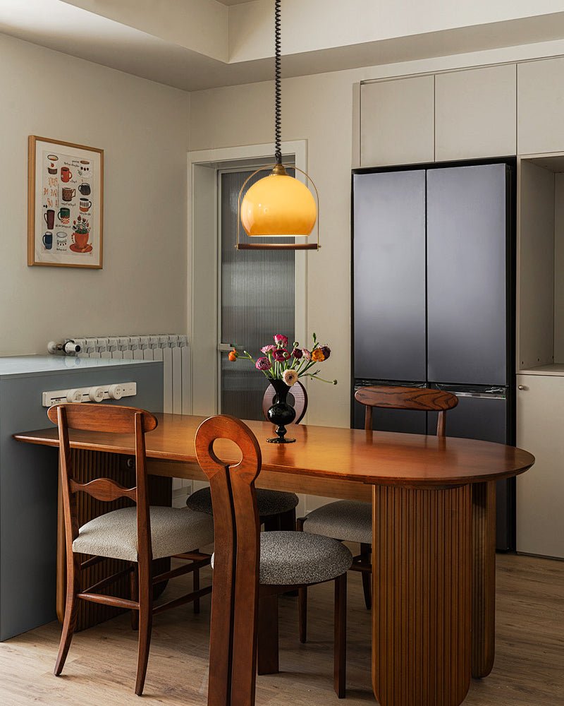 Suspension Margelle en bois et verre – vue 12