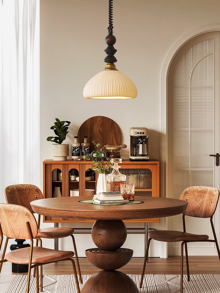 Suspension Margelle en bois et verre – vue 23