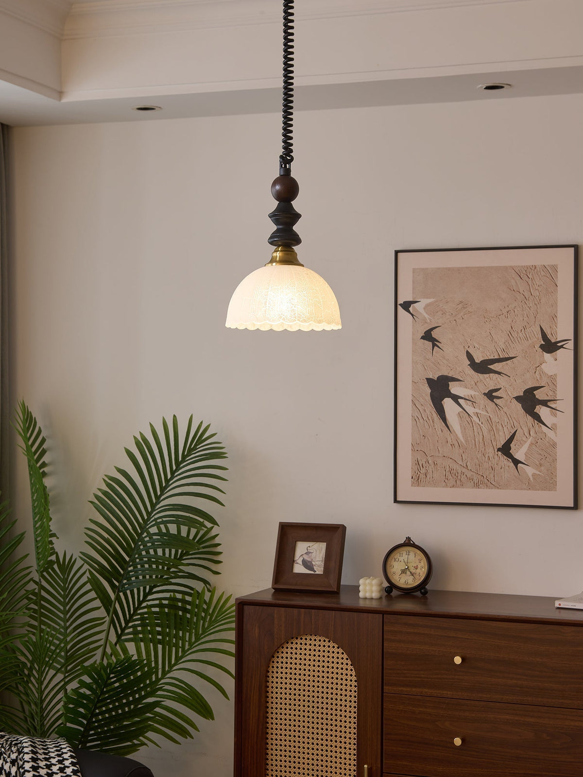 Suspension Margelle en bois et verre – vue 10