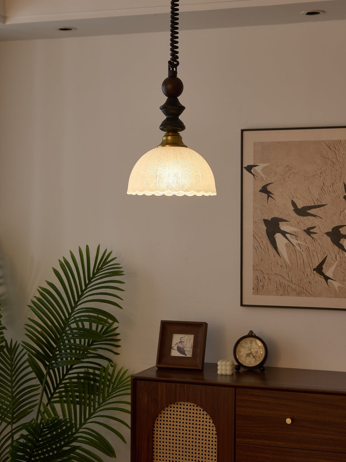 Suspension Margelle en bois et verre – vue 14