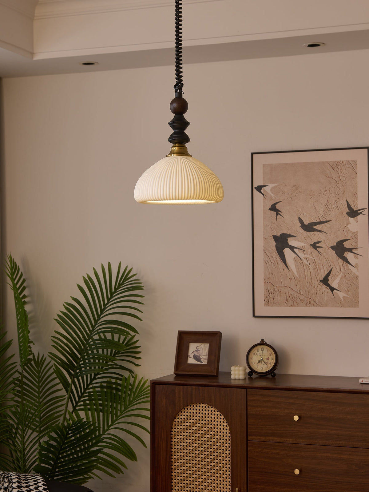 Suspension Margelle en bois et verre – vue 20