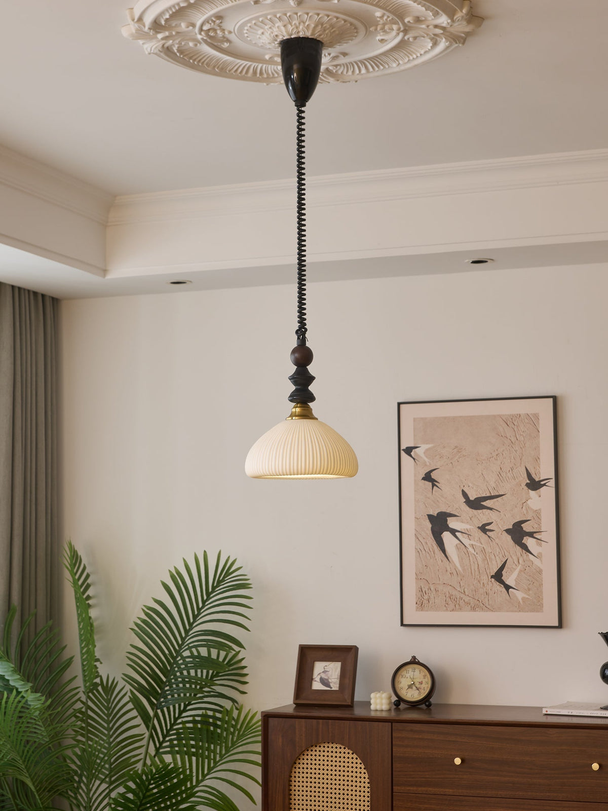 Suspension Margelle en bois et verre – vue 21